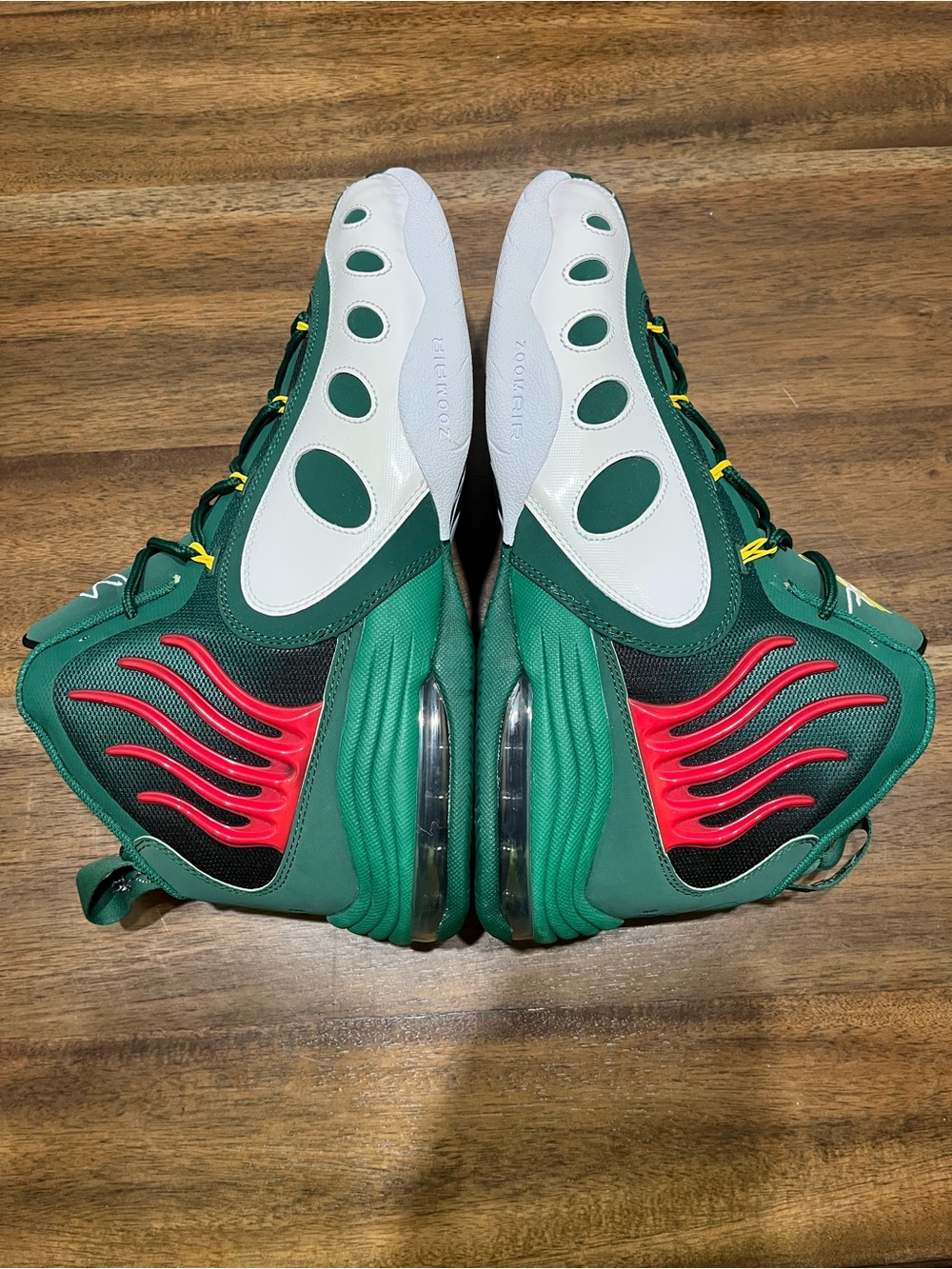 Nike Air Zoom Sonic Flight Gary Payton Seattle SuperSonics Colorway Green SZ 13 - Picture 6 of 10